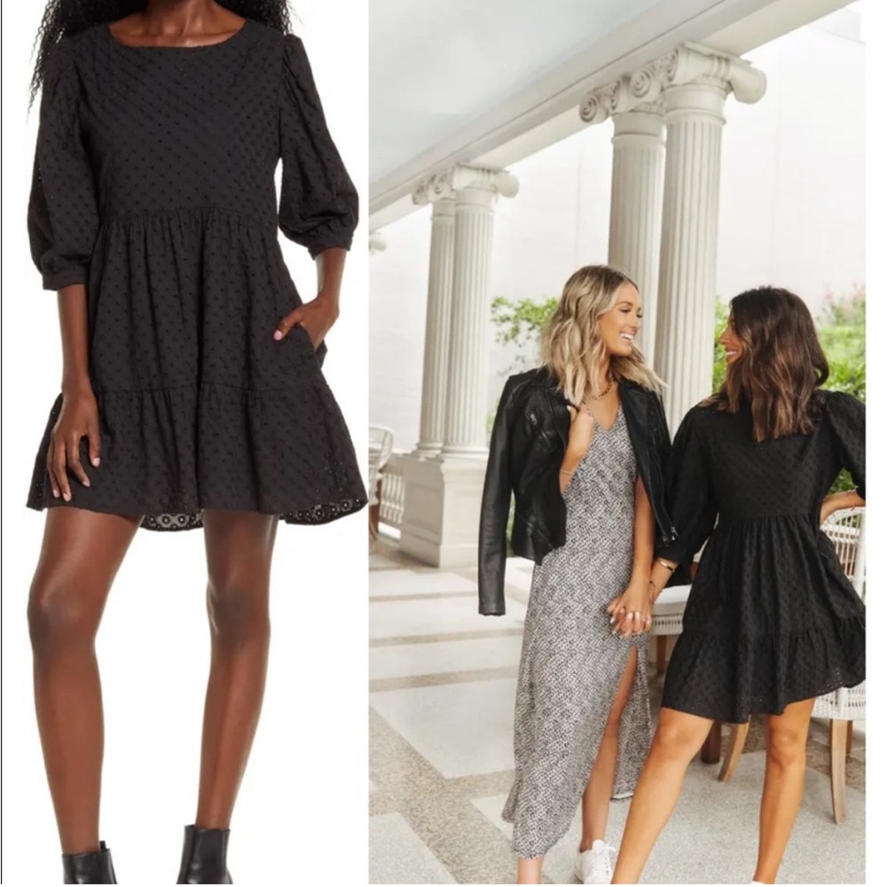 Wayf Black Mini Dress